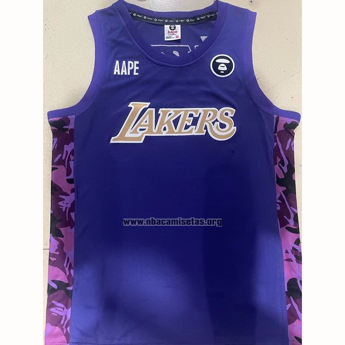 Camiseta Los Angeles Lakers x AAPE Violeta